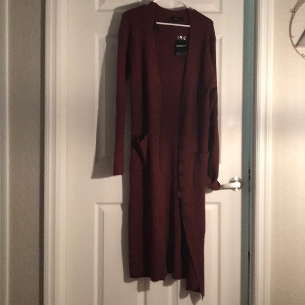 Long sleeve sweater dress cardigan
